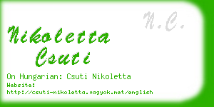 nikoletta csuti business card